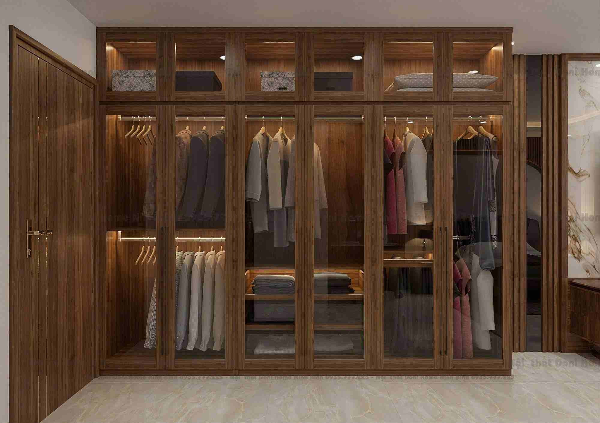 Mẫu tủ quần áo cánh kính đẹp và chất lượng TA02